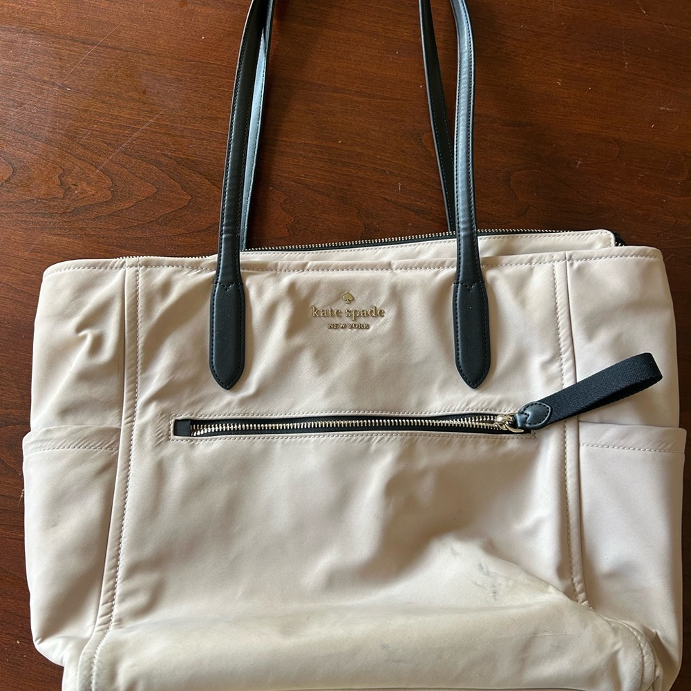 Kate Spade Cream and Black Tote
